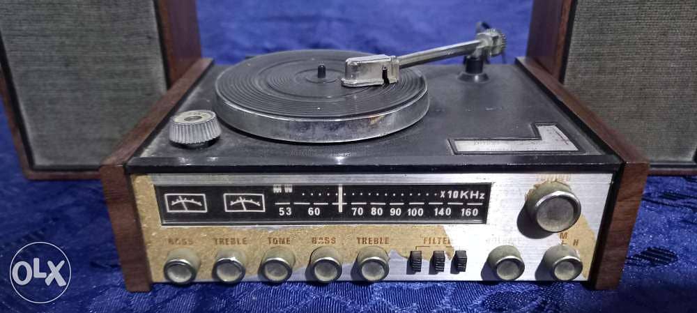 Wooden Old battery radio fm antique 1980 3
