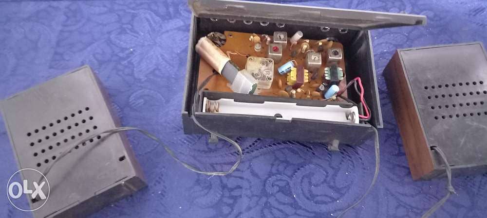 Wooden Old battery radio fm antique 1980 5