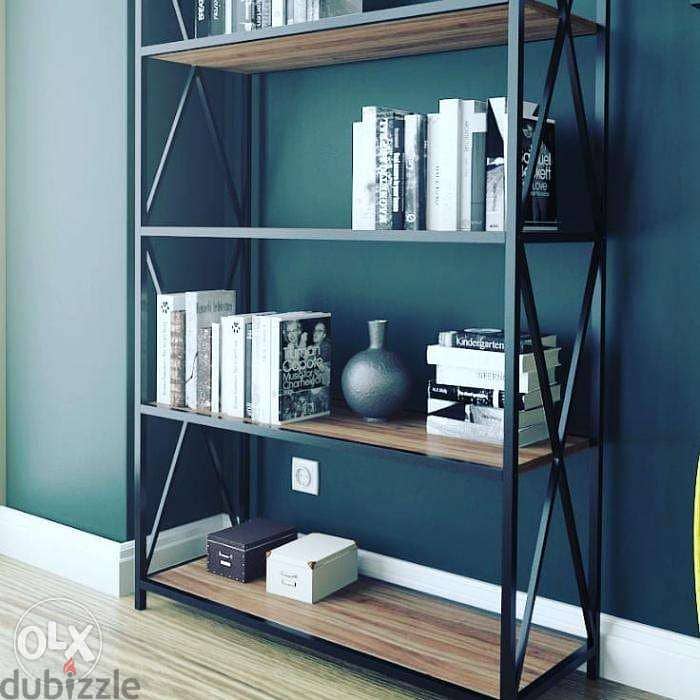 Industrial steel ] bookshelf unit [ 0