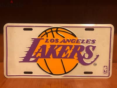 1980’s vintage LAKERS embossed metal license plate