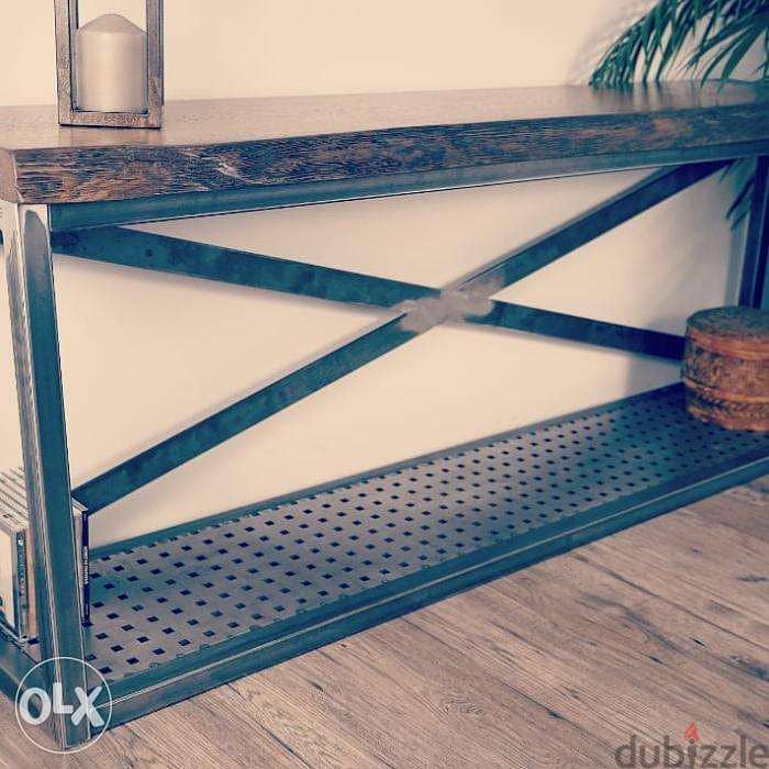 Industrial steel [ console table ] 3