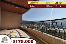 Jeita 260m2 | Luxurious | Duplex | 90m2 Roof | Panoramic View | 0