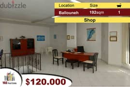 Ballouneh 192m2 | Shop | Prime Location | Perfect Condition | Luxury |