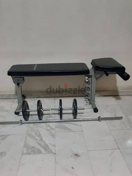 bench & weights  & 3 axe like new شبه جديد 9