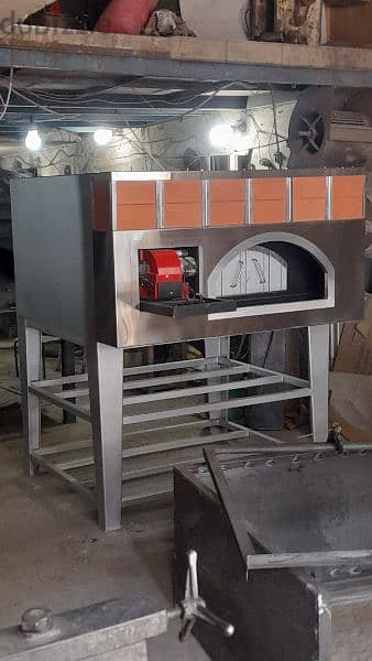 فرن بيتزا حطب و غاز ، gas and wood pizza oven 12