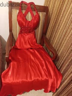 Dress Red size 38 Long Satin