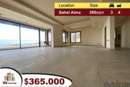 Sahel Alma 260m2 + 100m2 Terrace | Brand New | Luxury | Sea View | 0