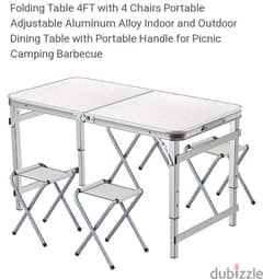 Aluminum Foldable Table With 4 chairs at the best price 0