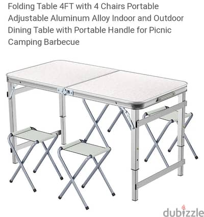 Aluminum Foldable Table With 4 chairs at the best price