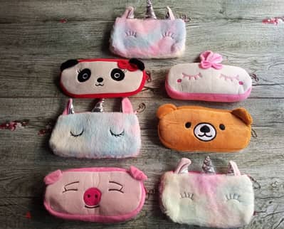 cute plush stationery pouches