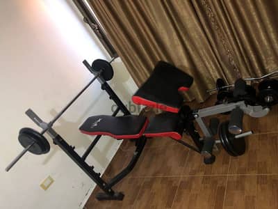 Olympic heavy duty Adjustable Bench with rack legs biceps 03027072 GEO