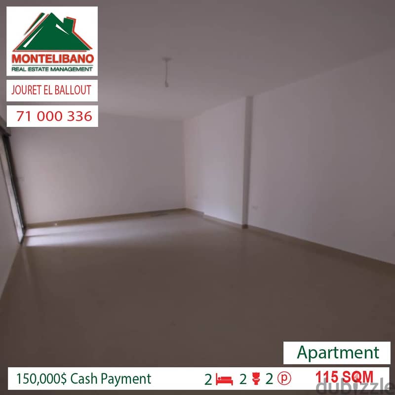 1300$sqm!!! Apartment for sale in JOURRET EL BALLOUT!!! 1