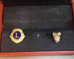 Two (2) LIONS ' Gold Pins