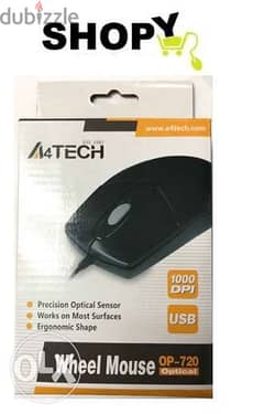 mouse A4TECH OP-720 USB 1000DPI Optical Wheel 0