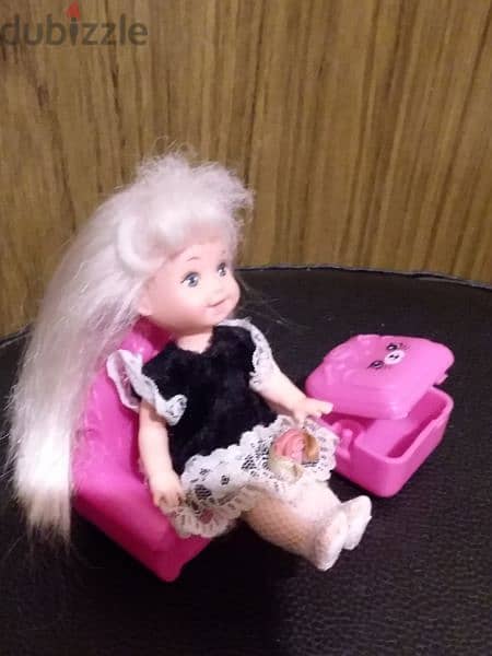 KELLY Barbie Smaller Sister Mattel Great Rare First doll SET Chair