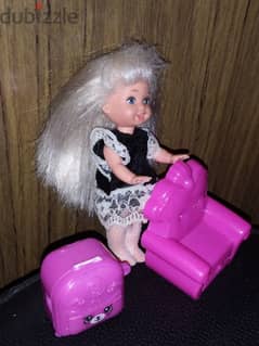 KELLY Barbie Smaller Sister Mattel Great Rare First doll SET:Chair+Bag 0