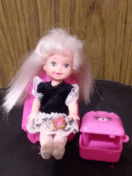 KELLY Barbie Smaller Sister Mattel Great Rare First doll SET:Chair+Bag 2