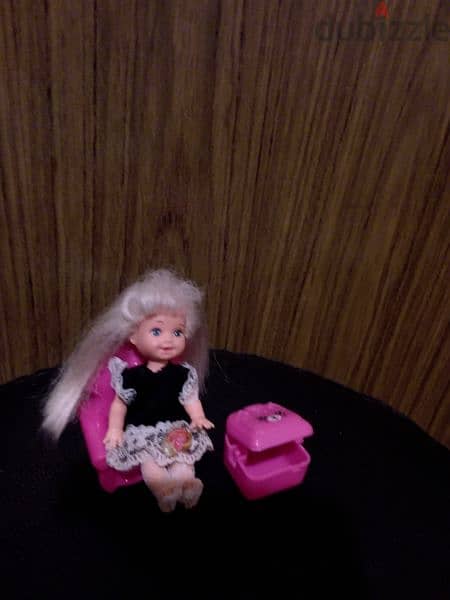 KELLY Barbie Smaller Sister Mattel Great Rare First doll SET:Chair+Bag 4