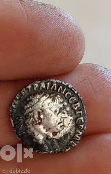 Ancient Roman Trajan Emperor Silver denarius coin Rome mint year 98 AD 0
