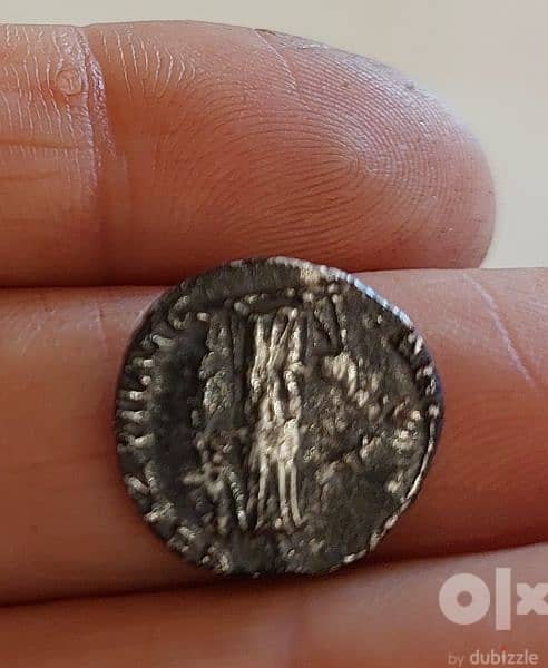 Ancient Roman Trajan Emperor Silver denarius coin Rome mint year 98 AD 1