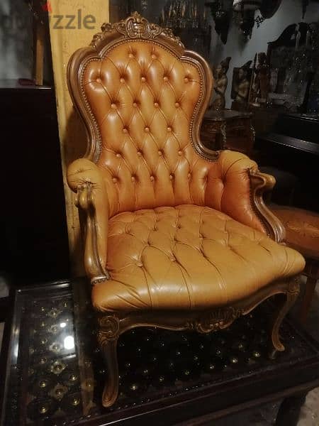 arm chairs genuine leather capiton original england 1
