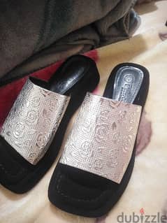black and silver sandal 36 37 size