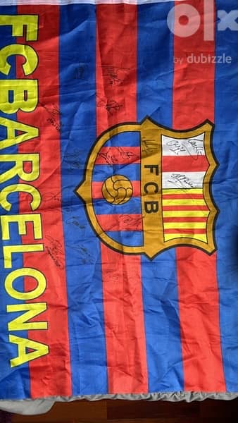 FC BARCELONA SIGNED FLAG