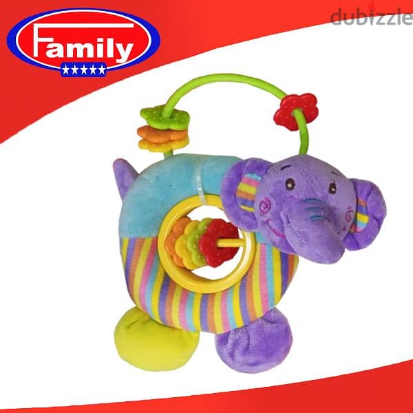 Family Cute Plush Round Toy Rattle 1
