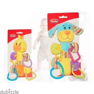 Family Cute Plush Shapes Toy Rattle