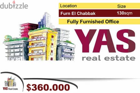 Furn El Chebbak 130m2 | Fully Furnished Office | Prime Location |