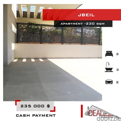 Apartment for sale in jbeil 230 sqm REF#JH17067