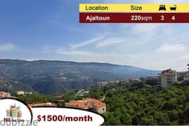 Ajaltoun 220m2 | Brand New | Prime Location | Rent | Mountain View |DA 0