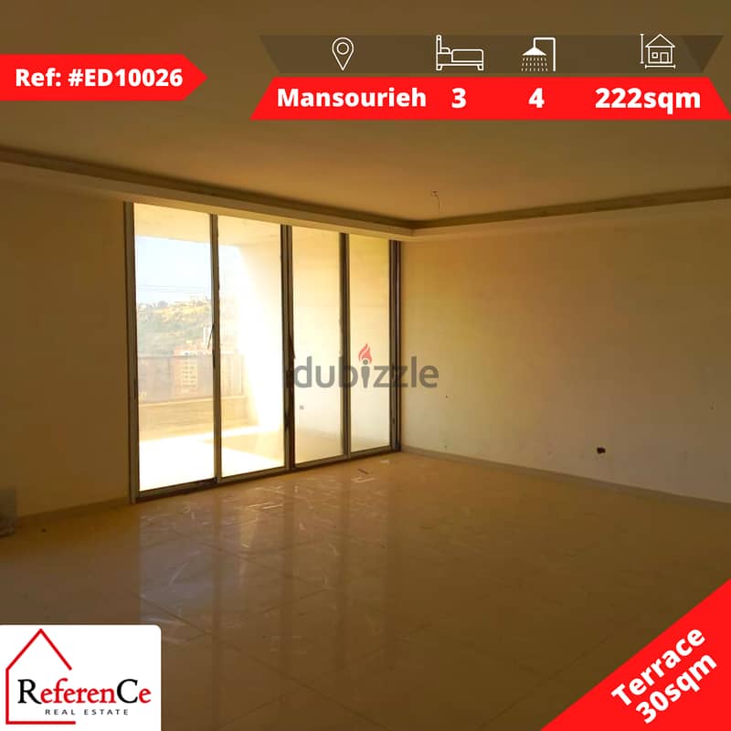 high End Finishing + terrace in Mansourieh شقة فخمة مع تراس في منصوريه 0