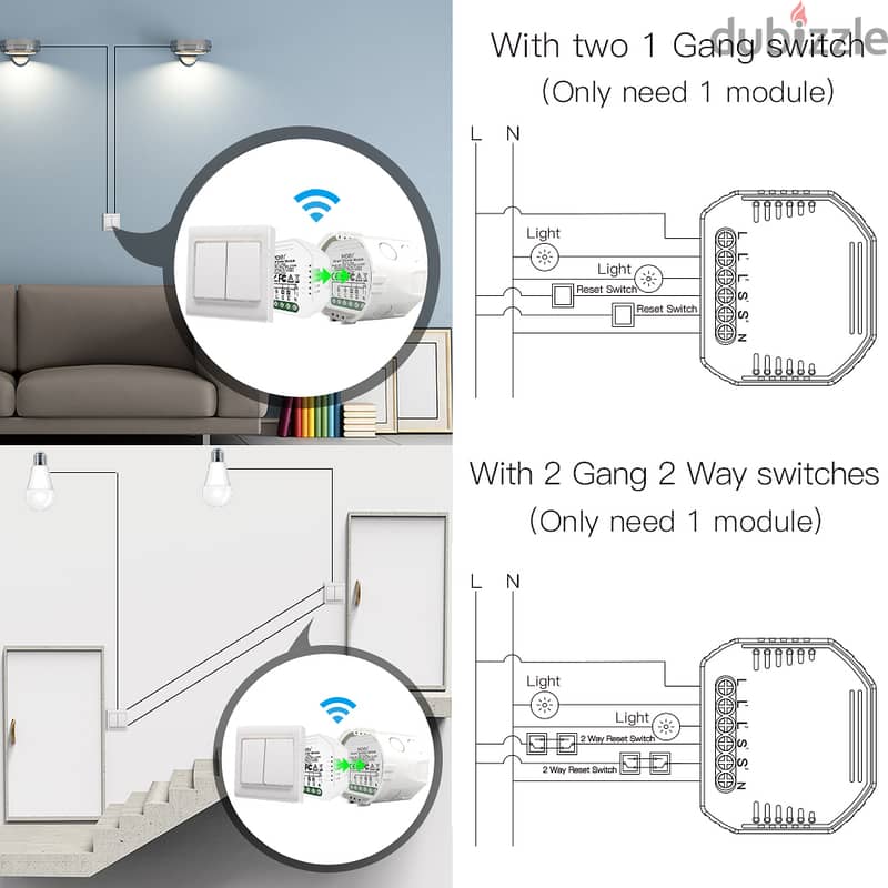 MOES Tuya Wifi Dimmer 1ch / 2ch 3