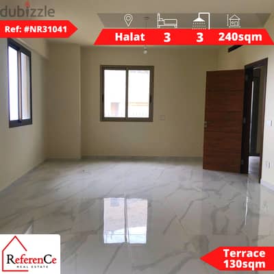 New apartment with terrace in Halat شقة جديدة مع تراس في حالات