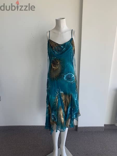 silk beaded dress with matching shawl 1