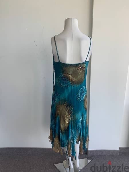 silk beaded dress with matching shawl 2
