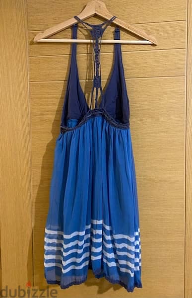 ZARA backless blue dress 2