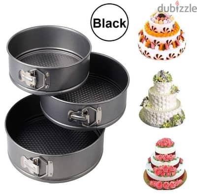 Set of 3 Round Cheesecake Molds. 24cm-26cm-28cm