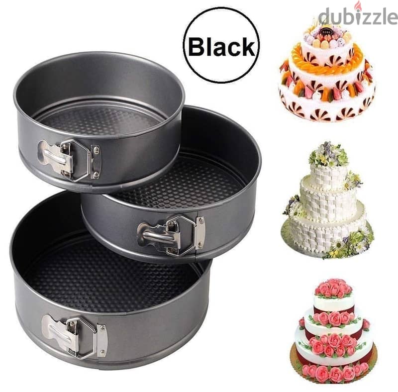 Set of 3 Round Cheesecake Molds. 24cm-26cm-28cm 0