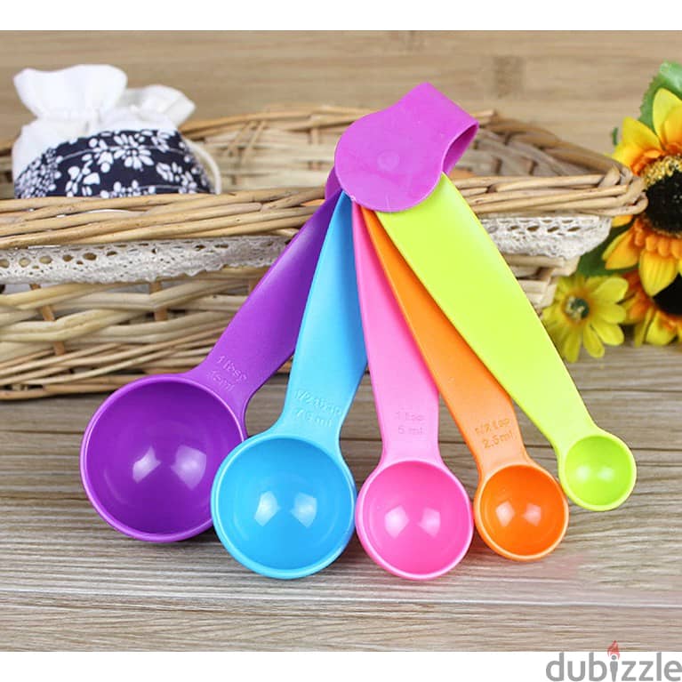 Rainbow Measuring Spoon Set 5 Pieces 0