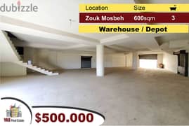 Zouk Mosbeh 600m2 | Depot / Warehouse | Perfect Condition | TO