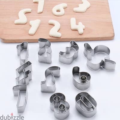 Stainless Steel Numbers Cookie Cutters Set