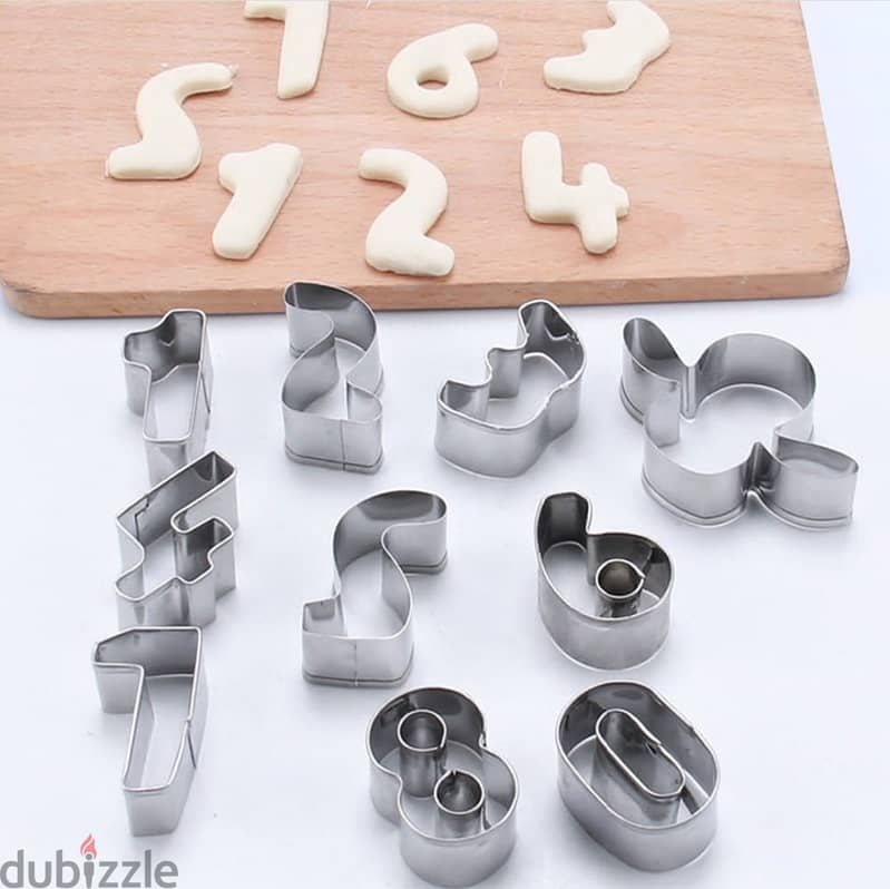 Stainless Steel Numbers Cookie Cutters Set 0