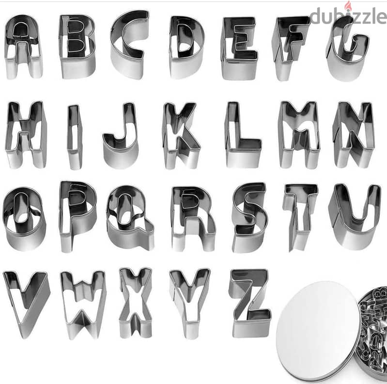 Stainless Steel Alphabet Cookie Cutter Set 26pcs 0