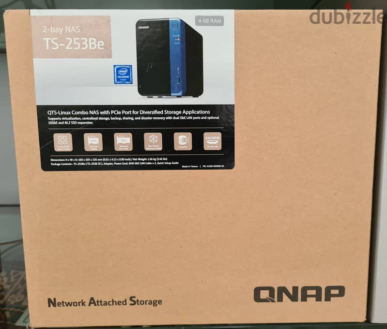 NAS Storage Backup Server 16TB (2 Bay x 8TB)  QNAP TS-253BE 4GB 8