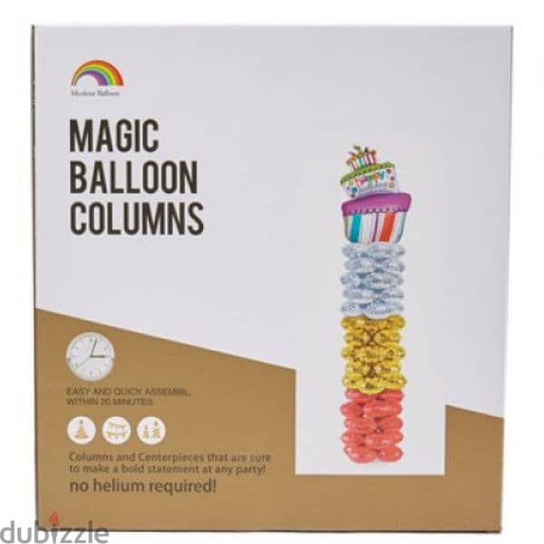 Magic Balloon Column Set Happy Birthday 12 Pcs 0