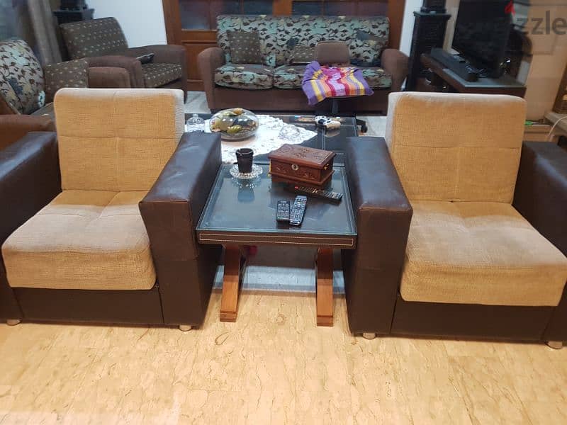 Living room chair set w storage 2