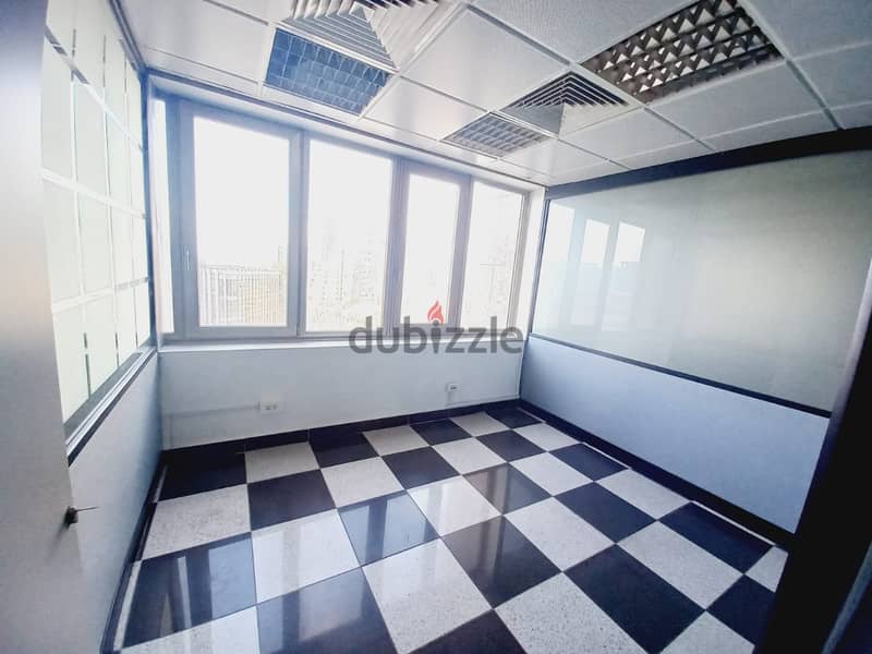 AH23-1736 Oficce for rent in Achrafieh,Tabaris,155 m, 24/7 Electricity 10