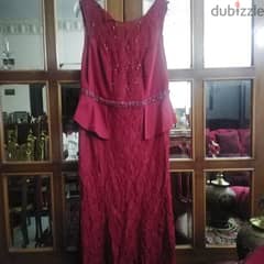 burgundy dress 0
